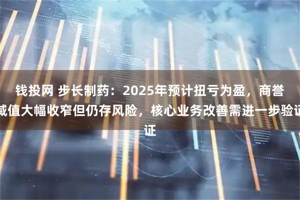 钱投网 步长制药：2025年预计扭亏为盈，商誉减值大幅收窄但仍存风险，核心业务改善需进一步验证